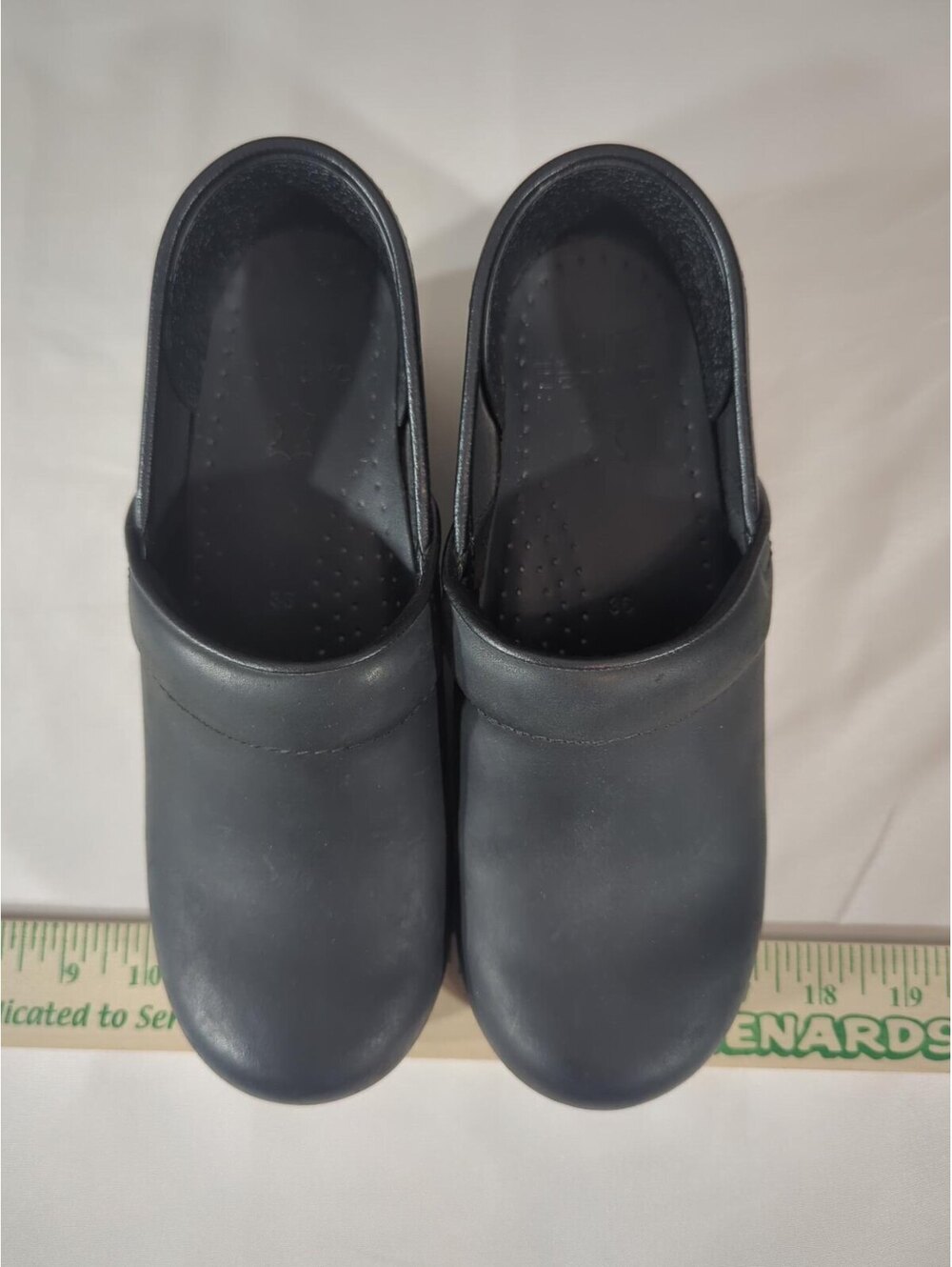 Dansko Professional Women's Size 8 Black Leather Nursing Clogs Slip On Shoes